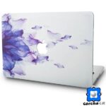KURUMO CARCASA RIGIDA MACBOOK AIR DE 13″  A1706/A1708/A1989  – PURPLE FLOWER