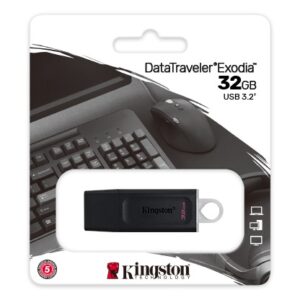 KINGSTON MEMORIA USB 32GB  EXODIA NEGRA 2.0 – DTX/32GB