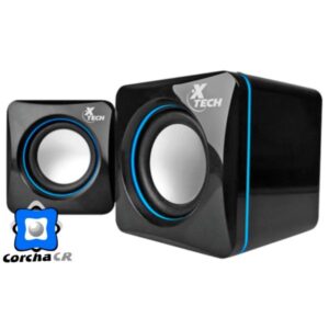 XTECH MINI PARLANTES NEGRO/AZUL CONEXION USB 3.5MM - XTS-110