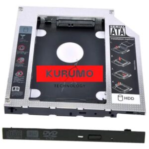 KURUMO ADAPTADOR UNIVERSAL BANDEJA DVD ROM PARA DISCO DURO - ‎B081Z5STG6