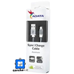 ADATA CABLE MICRO USB A USB SILVER AMUCAL-100CMK-CSV