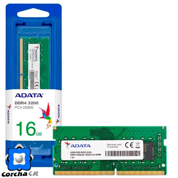 ADATA MEMORIA RAM – DDR4 – 16GB 3200MHZ- AD4S320016G22-SGN