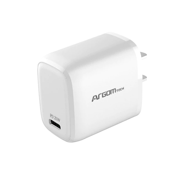 ARGOM CARGADOR PARED TIPO C PD 20W - ARG-AC-0114WT
