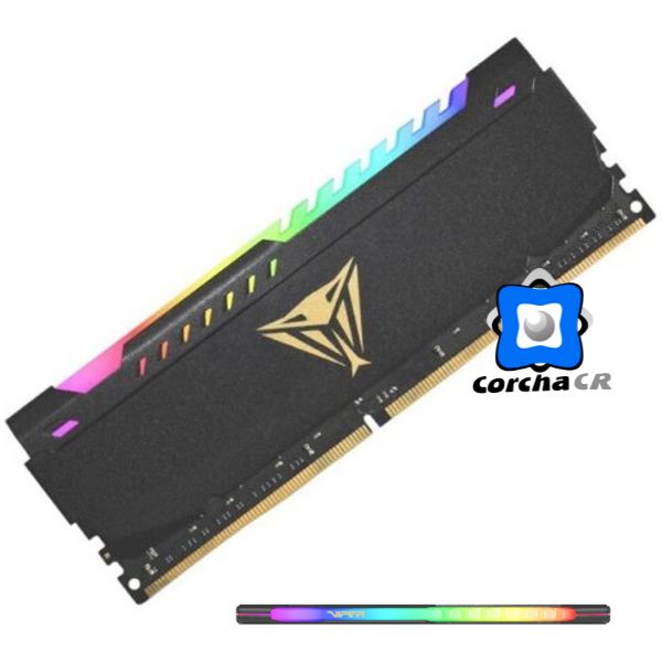 PATRIOT MEMORIA RAM – DDR4 – 16GB PC 3600MHZ VIPER STEEL RGB NEGRA - PVSR416G360C0 V4S
