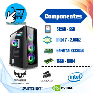 GAMING PC 371 - INTEL I7 11700F - GEFORCE RTX 3050 TI - 16GB DDR4 3600MHZ - 512GB M.2
