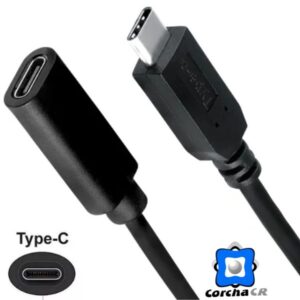 ARGOM CABLE USB 3.1 TIPO-C MACHO A HEMBRA 1.8M (6 PIES) - ARG-CB-0064