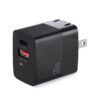 ARGOM CARGADOR PARED TIPO C + USB PD 38W PLEGABLE - ARG-AC-0122BK
