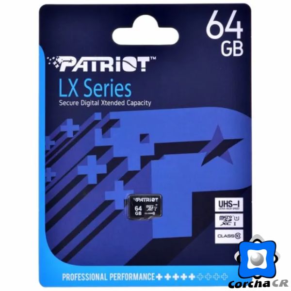 PATRIOT TARJETA MICRO SDHC 64GB C10 UHS-I LX - PSF64GMDC10