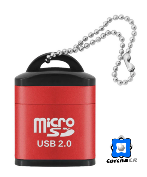 NICEOL LECTOR DE TARJETAS MICRO SD/TF USB 2.0 - ROJO - 2428