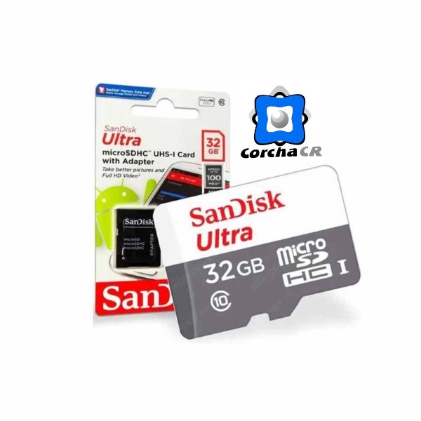 SANDISK TARJETA MICRO SDHC 32GB C/ADAPTADOR ULTRA – SDSQUNR-032G-GN3MA
