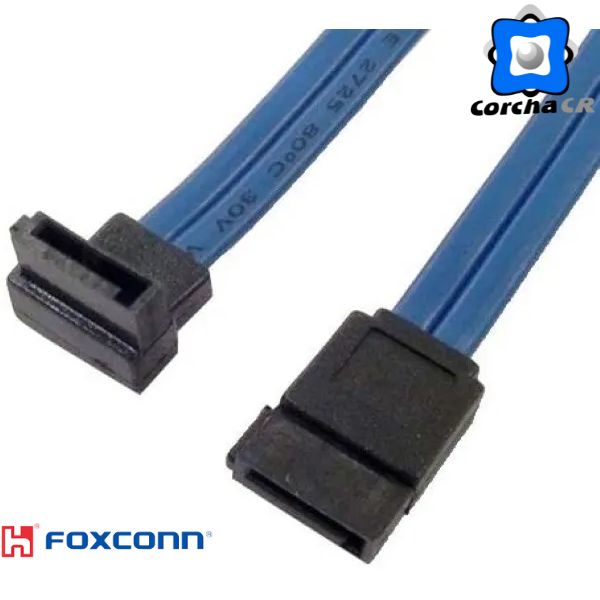 FOXCONN CABLE SERIAL SATA HEMBRA A HEMBRA TERMINALES 90° A RECTA