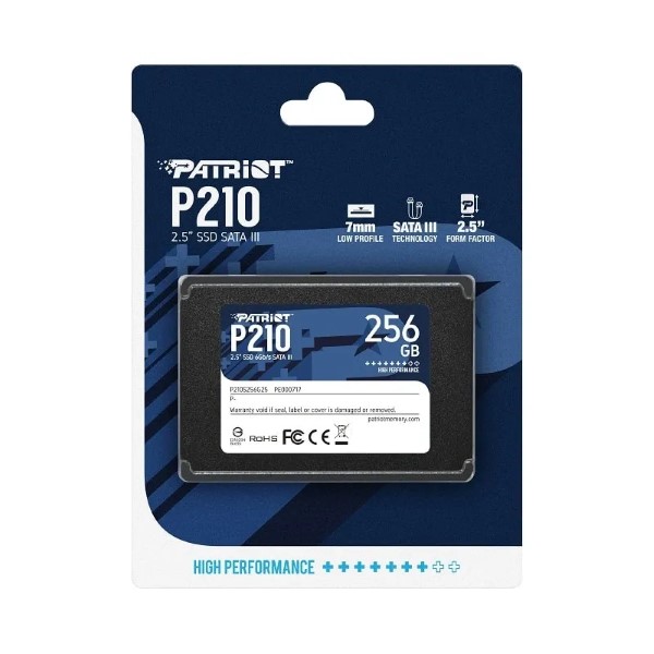 PATRIOT DISCO DURO SOLIDO - 256GB 2.5 P210 ATA III - P210S256G25