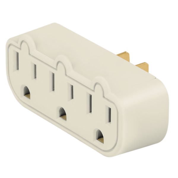 VOLTECK TRIFULCADOR POLARIZADO 3 OUTLET BLANCO - 46810