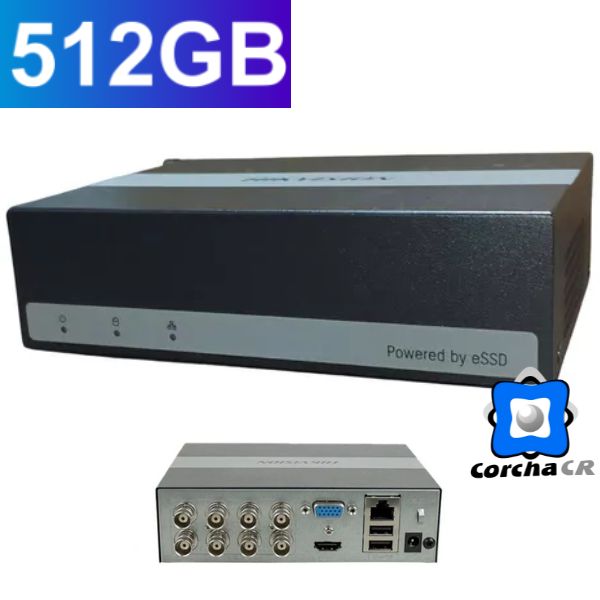 HIKVISION GRABADOR DVR – 8 CANALES LITE EDVR SSD 1080P 512GB - DS-E08HGHI-B