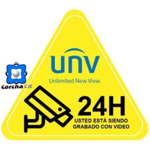 UNIVIEW ROTULO DE ADVERTENCIA USTED ESTA SIENDO GRABADO CON VIDEO 20MM - 27x27CM
