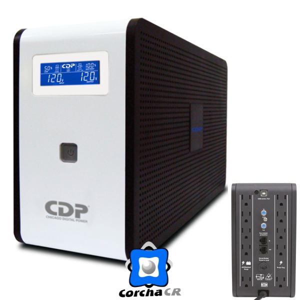 CDP UPS PRO 1200VA/720W LCD 10 OUTLET – R-SMART1210