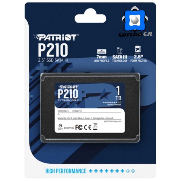 PATRIOT DISCO DURO SOLIDO - 1TB 2.5 P210 ATA III - P210S1TB25