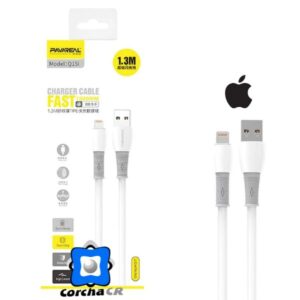 PAVAREAL CABLE TIPO LIGHTNING MACHO A USB 1.3MTS CARGA ULTRA RAPIDA 120W – Q15I