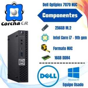 DELL PC OPTIPLEX 7070 - CORE I7 9TH GEN - FORMATO NUC - USADO