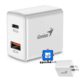 GENIUS CARGADOR PARED TIPO C + USB PD 65W PD-65AC RS2 BLANCO - 32590010401