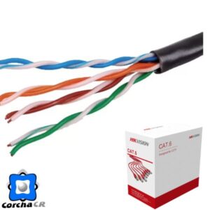 HIKVISION CABLE UTP CAT6 NEGRO 100% COBRE EXTERIOR (X METRO) – DS-1LN6OUSPE(O-STD)