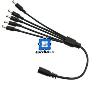 KURUMO POWER SPLITTER CABLE 1 A 5 - 1 JACK HEMBRA A 5 JACKS MACHO - CCTV - DCF5M