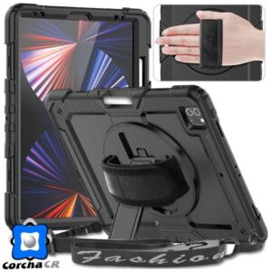 KURUMO ESTUCHE IPAD PRO 12.9" NEGRO 6ª/5ª/4ª/3ª/3ª GENERACION CORREA Y PORTA LAPIZ - 5QJK