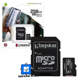 KINGSTON TARJETA MICRO SDHC 256GB C/ADAPTADOR CLASE 10 – SDCS2/256GB