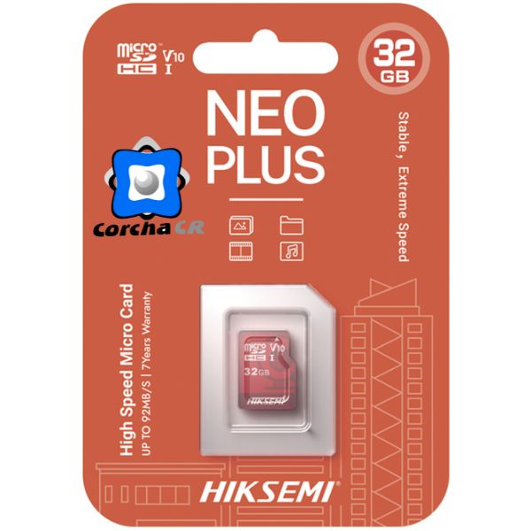HIKSEMI TARJETA MICRO SDHC 32GB CLASE 10 ESPECIALIZADA PARA VIDEOVIGILANCIA - HS-TF-E1 32G