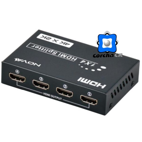NOVA SPLITTER HDMI 1 A 4 PUERTOS 4K@30HZ (3840 x 2160) NEGRO - FAA38214001C