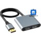 WOIEYEKS ADAPTADOR DISPLAY PORT MACHO A DISPLAY DUAL HEMBRA 4K 60Hz - B85E